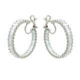 13.19ct Emerald Cut Diamond Hoops