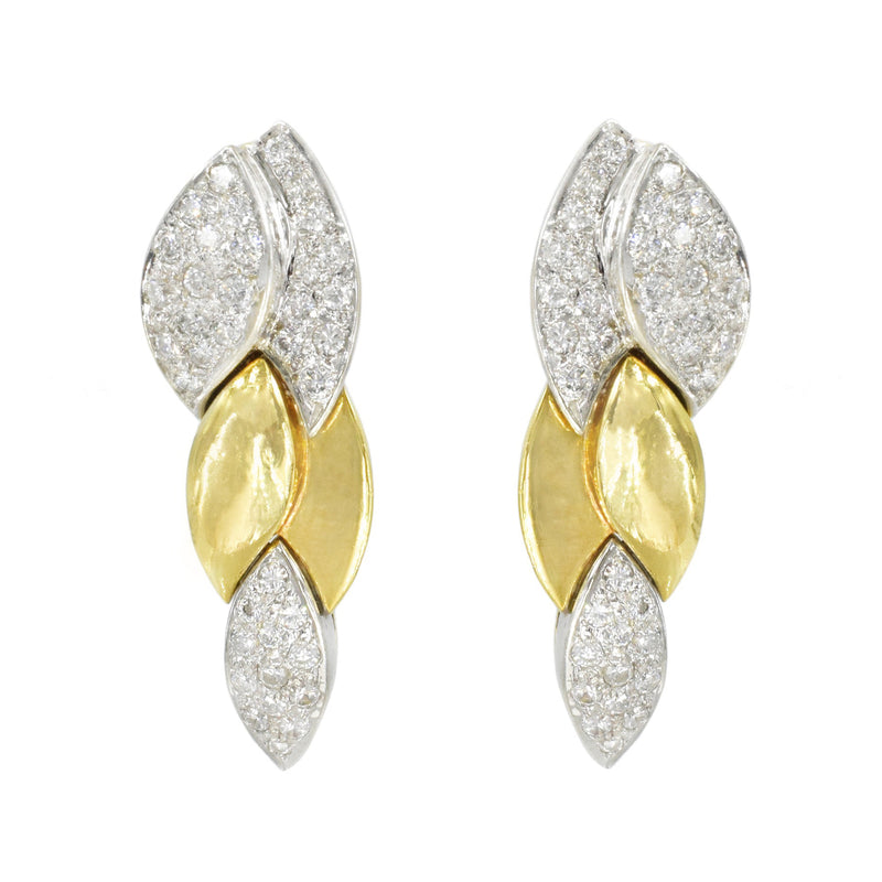 Vintage 2.65ct Diamond Drop Earrings