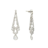 2.19ct Diamond Art Deco Inspired Earrings