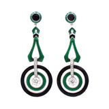 Vintage 1.40ct Diamonds Pendant Earrings