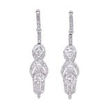 3.16ct Diamond Drop Earrings in Platinum