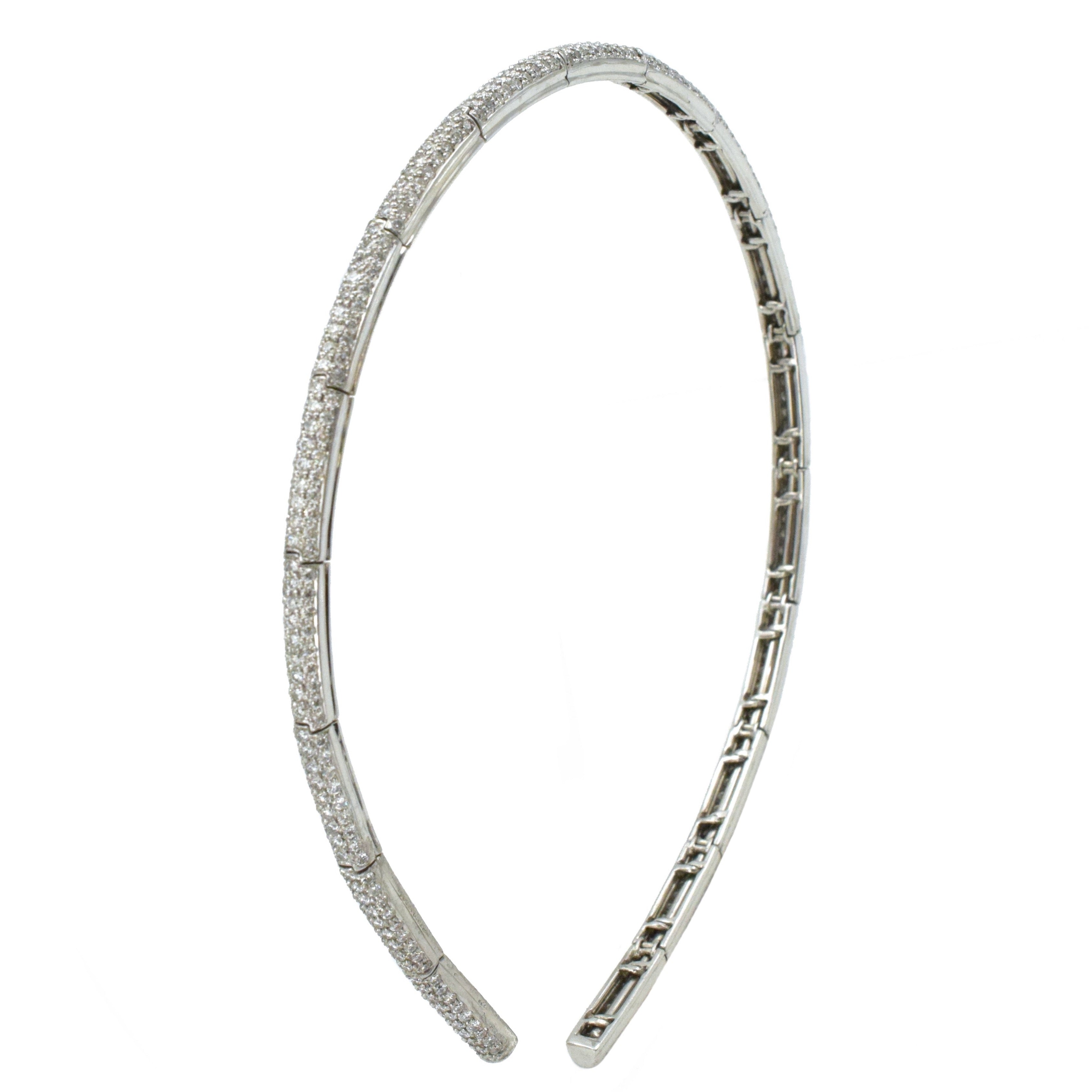 12.20ct Diamond Head Band in 18k White Gold