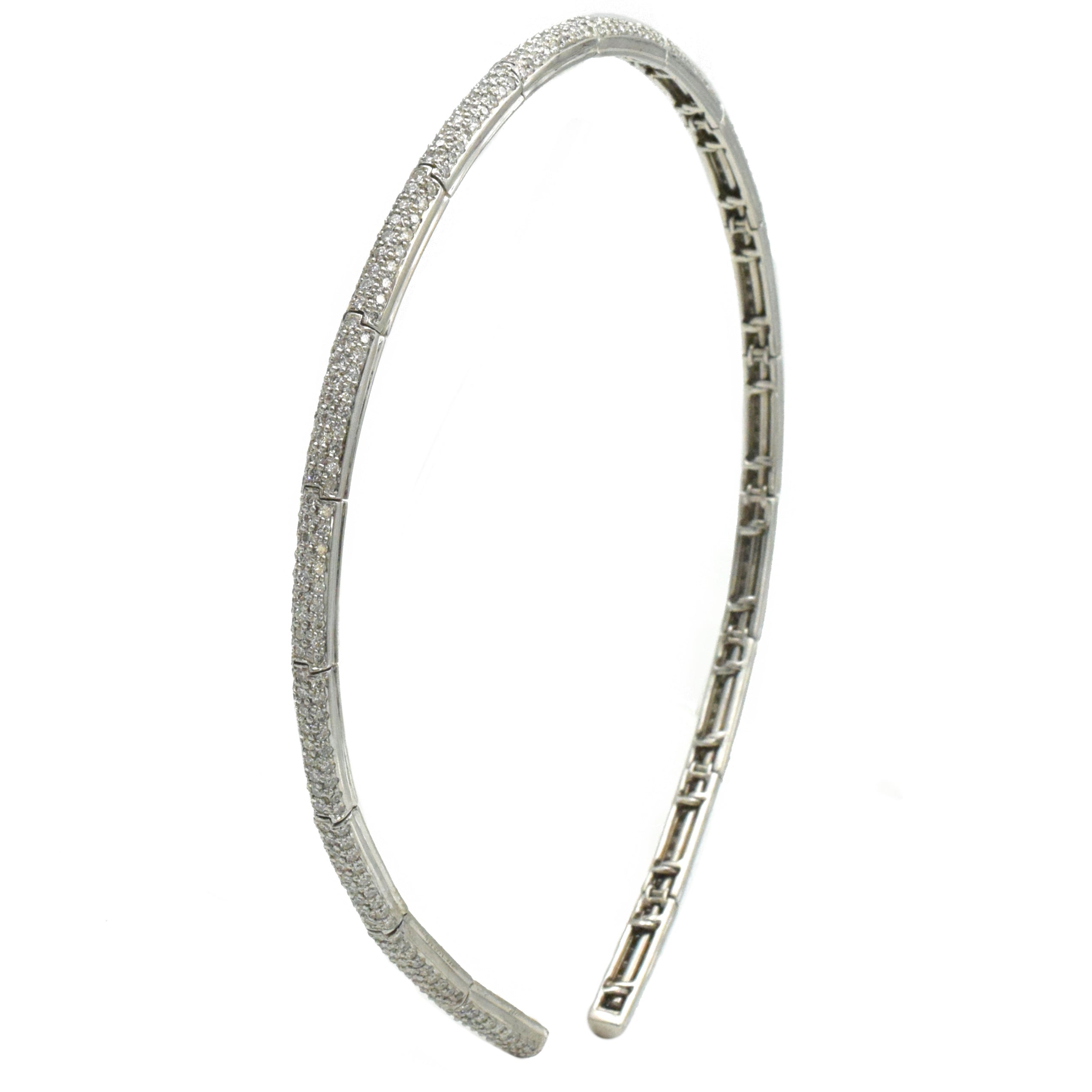 12.20ct Diamond Head Band in 18k White Gold