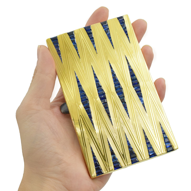 1925 Sapphire Box in 18k Yellow Gold