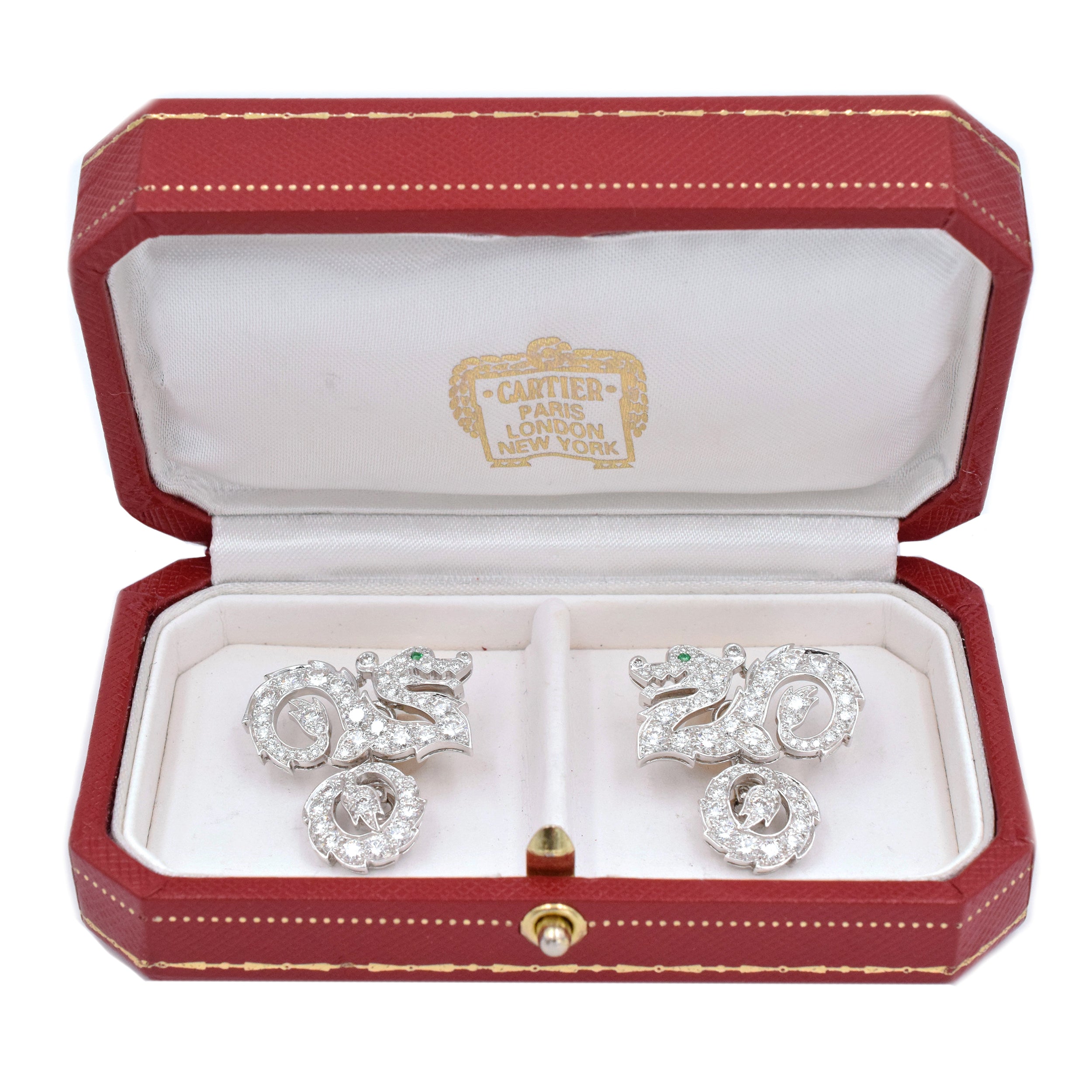 2001 Diamond Dragon Cufflinks by Cartier