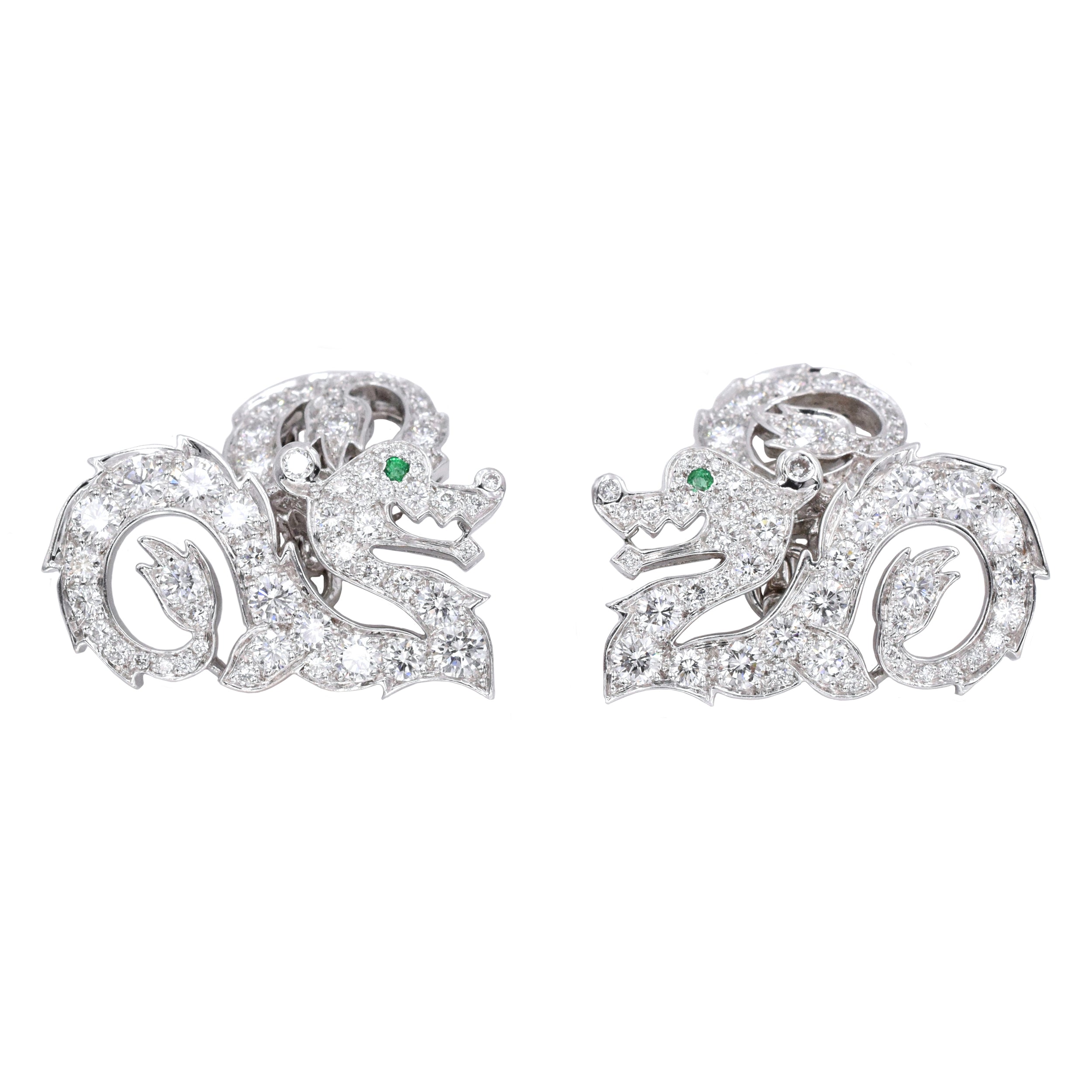 2001 Diamond Dragon Cufflinks by Cartier