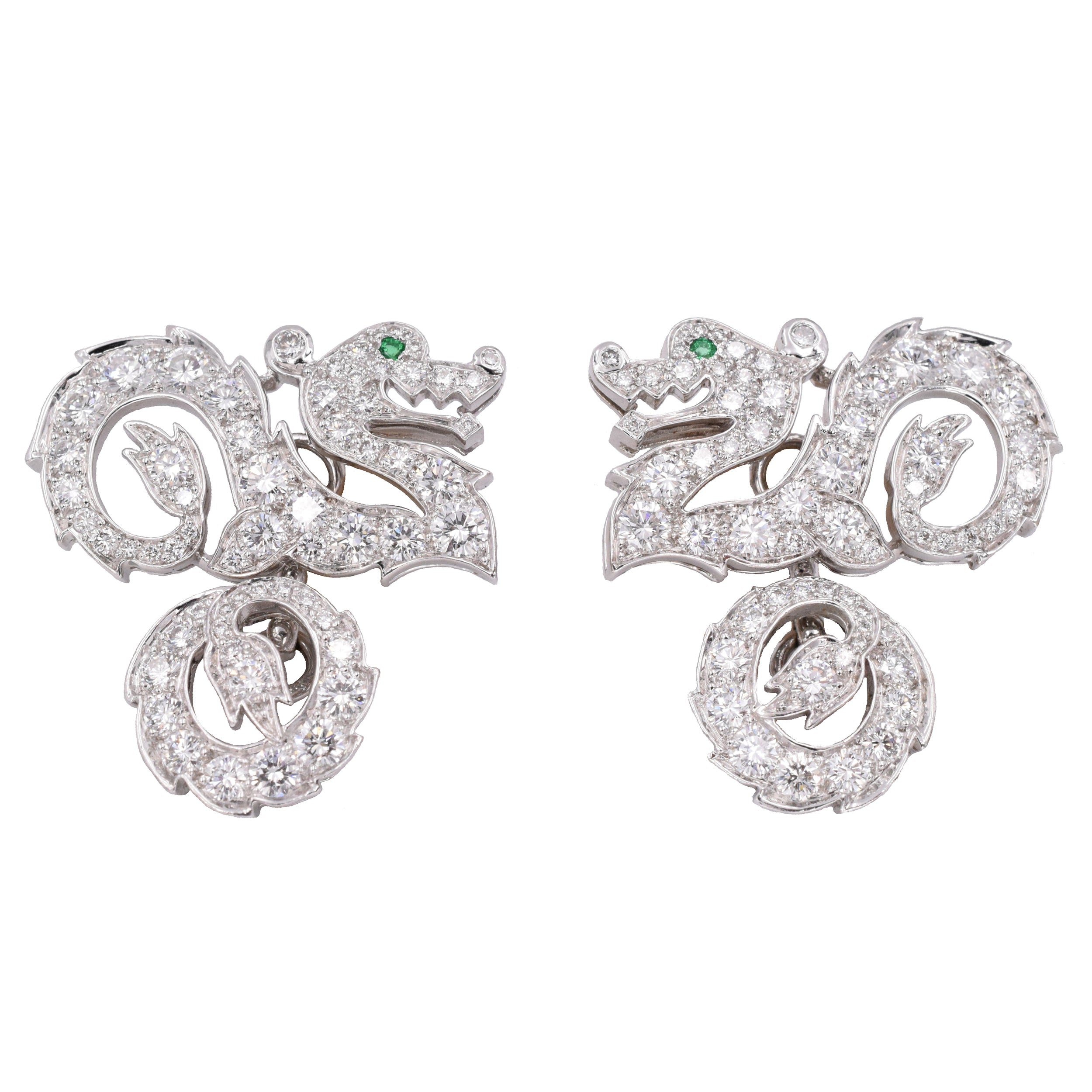 2001 Diamond Dragon Cufflinks by Cartier