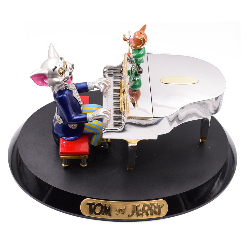 1970's "Tom and Jerry" Diamond and 18k Two-Tone Sculpture