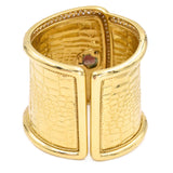 1970's Diamond Cuff Watch Made in 18K Yellow Gold by Etole