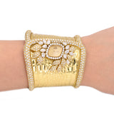 1970's Diamond Cuff Watch Made in 18K Yellow Gold by Etole