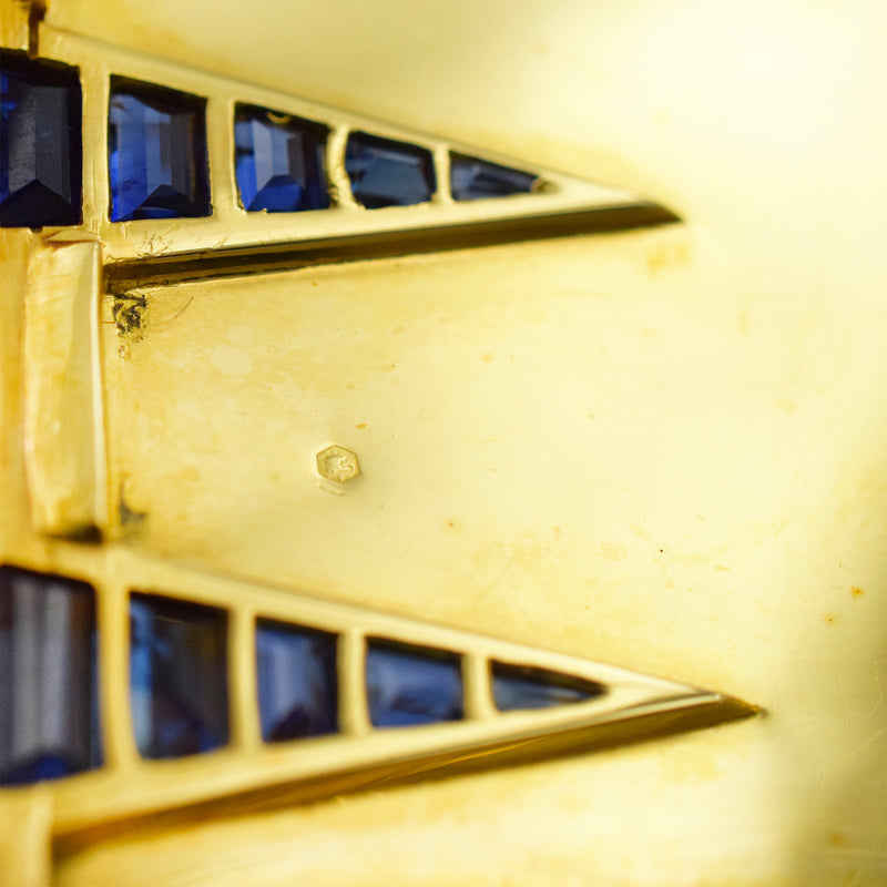 1925 SAPPHIRE BOX IN 18K YELLOW GOLD