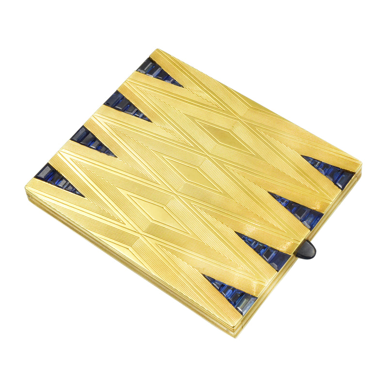 1925 SAPPHIRE BOX IN 18K YELLOW GOLD