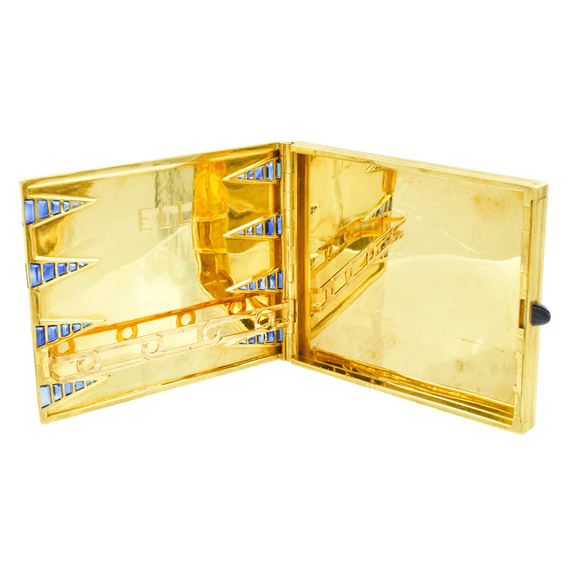 1925 SAPPHIRE BOX IN 18K YELLOW GOLD