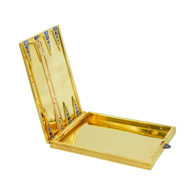 1925 SAPPHIRE BOX IN 18K YELLOW GOLD