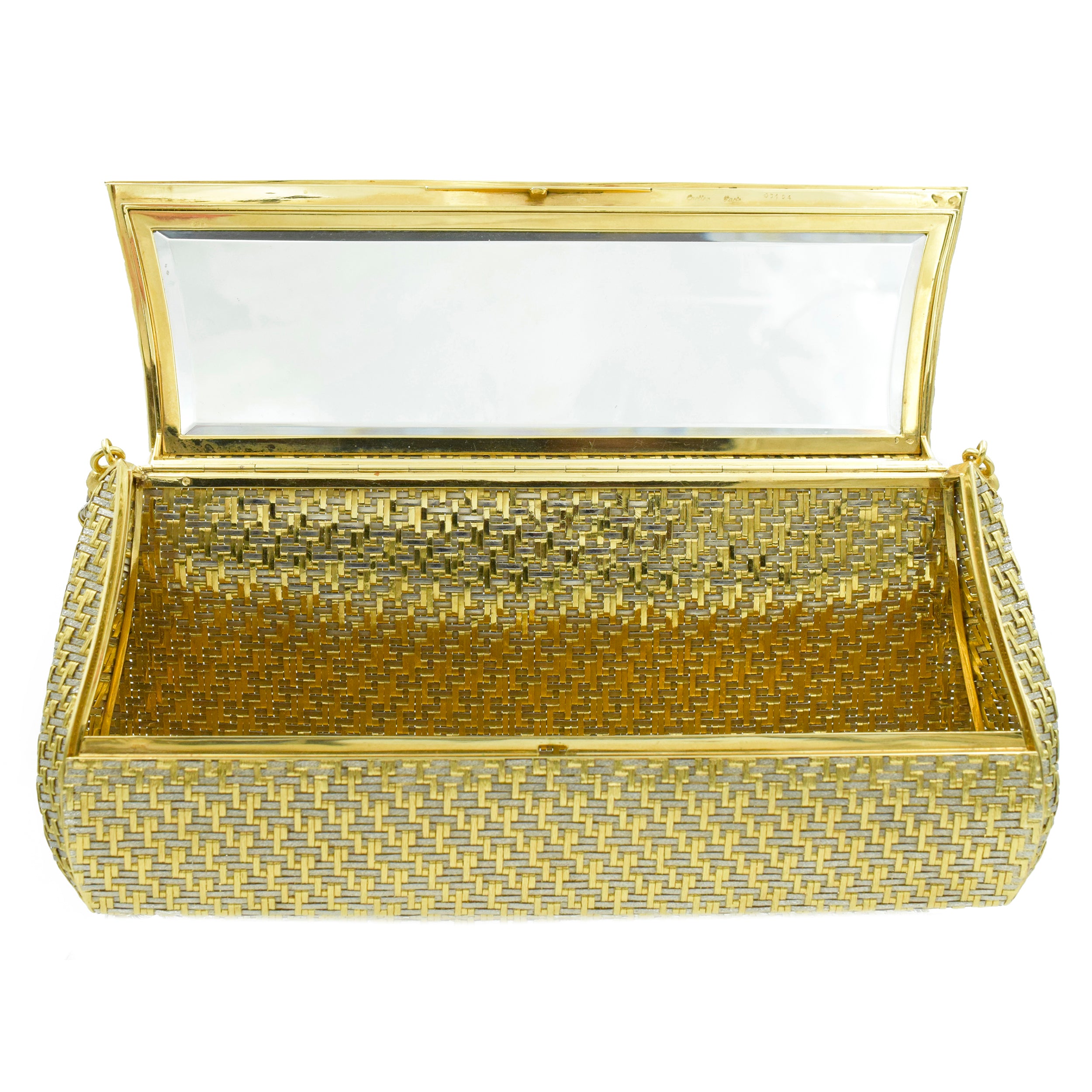 1950's Cartier 18k Gold Woven Evening Bag