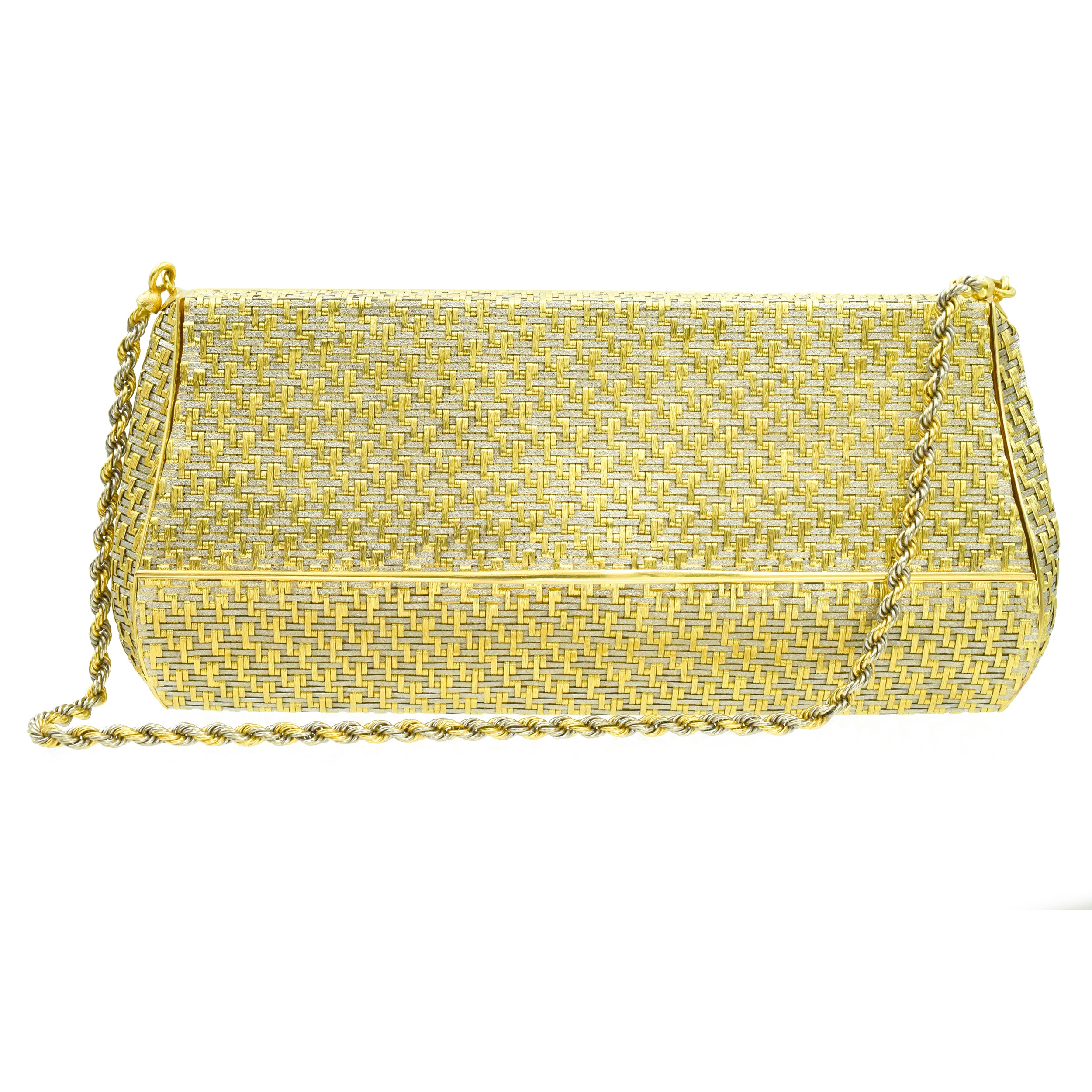 1950's Cartier 18k Gold Woven Evening Bag