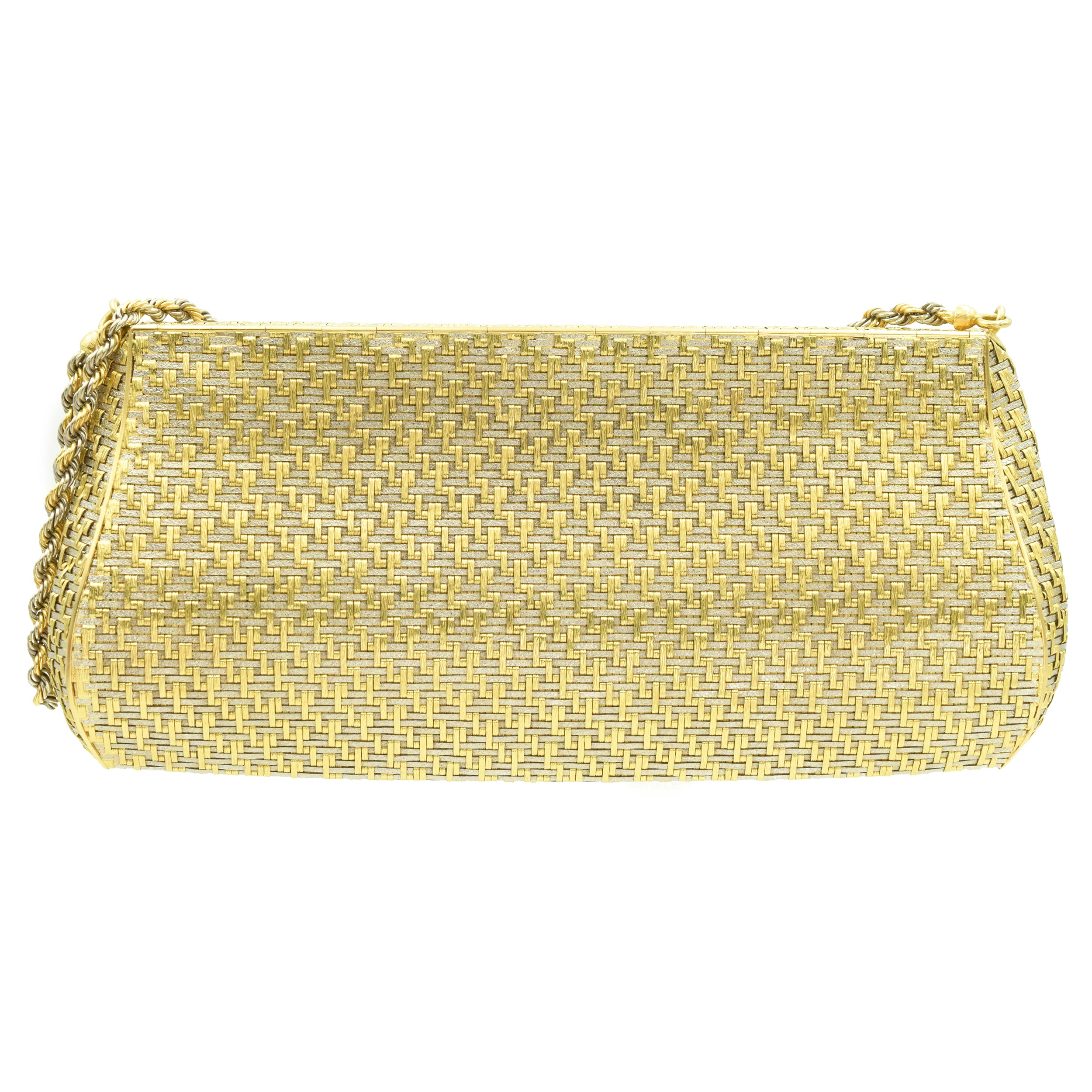 1950's Cartier 18k Gold Woven Evening Bag