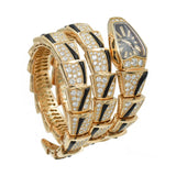 Bulgari Diamond and Onyx "Serpenti" Watch in 18k Rose Gold