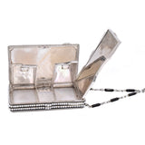 1920s Art Deco Natural Pearl, Onyx & Diamond, Platinum Compact Box
