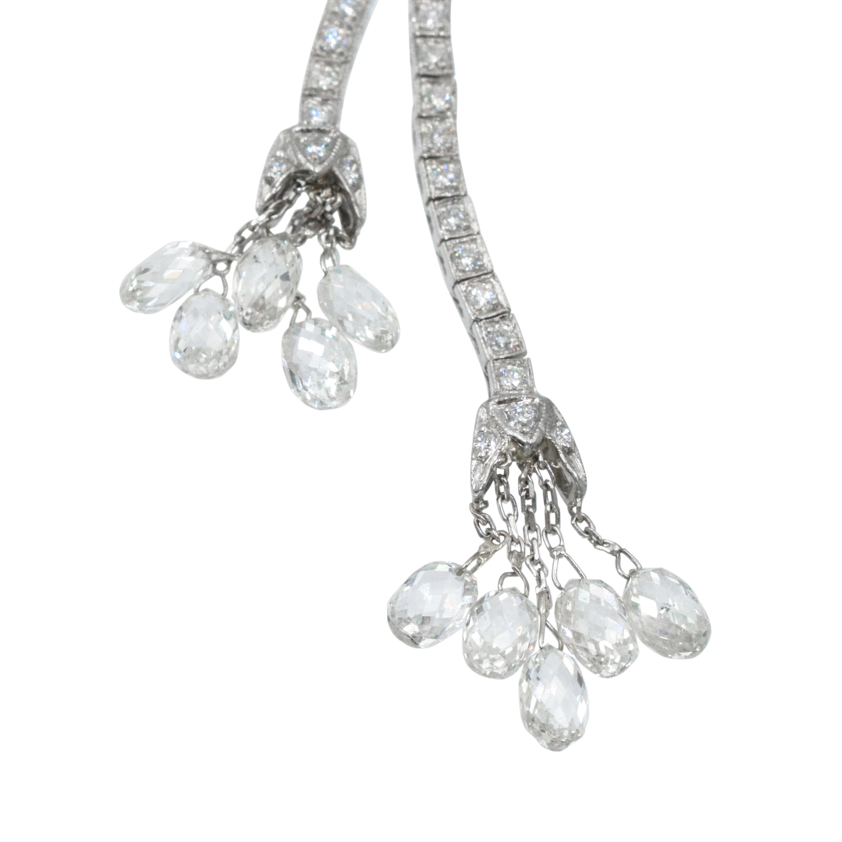 12.31ct Diamond Lariat Necklace in Platinum