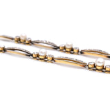 Antique Natural Pearl & Diamond Necklace