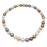 Multicolor Pearl and Diamond Necklace