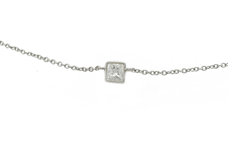 1.90ct Princess Cut Diamond By The Yard Necklace
