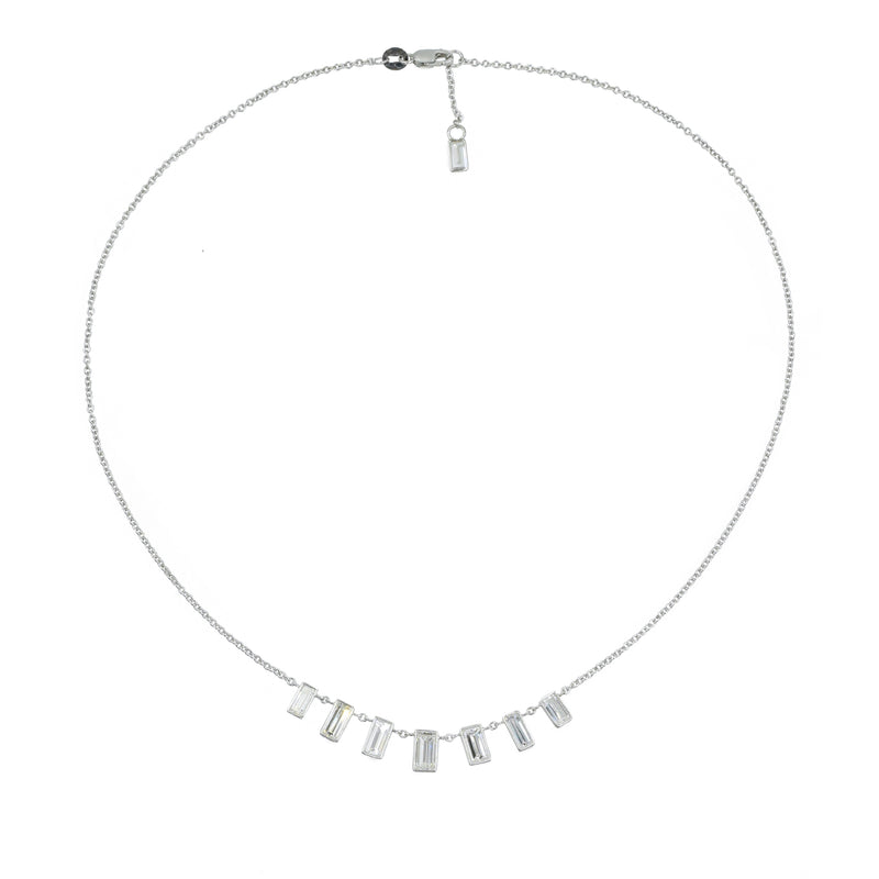 3.48ct Baguette Diamond Necklace in Platinum