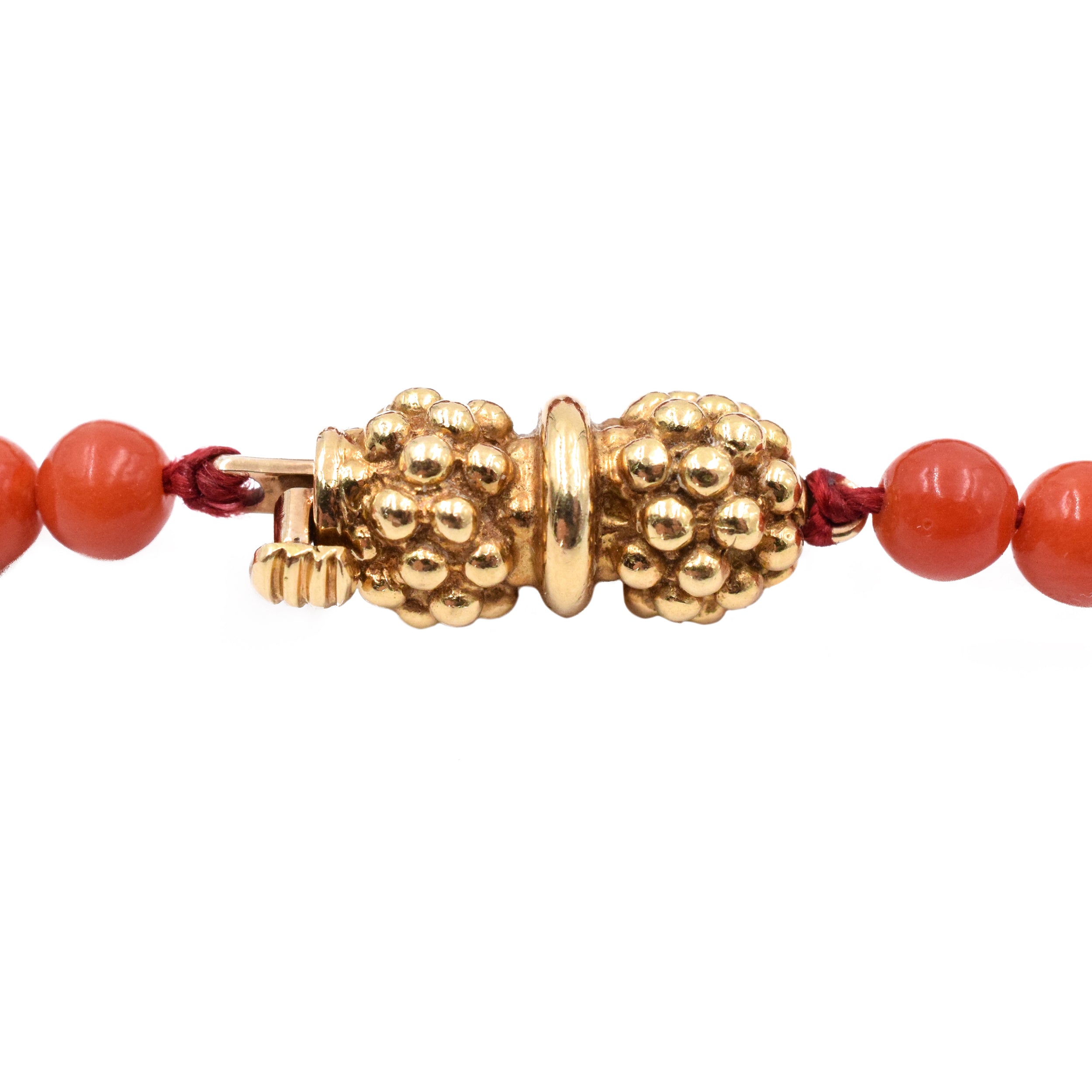 Coral & 18k Yellow Gold Necklace by Van Cleef & Arpels