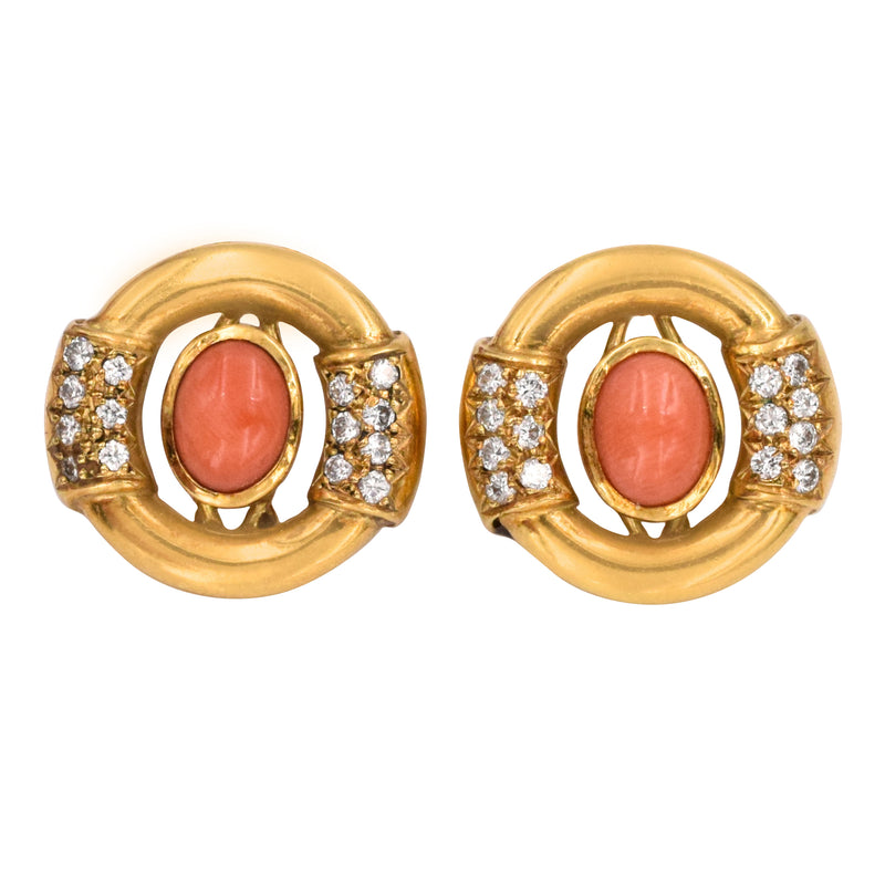 Gucci Coral & Diamond, Necklace, Bracelet & Earrings Set