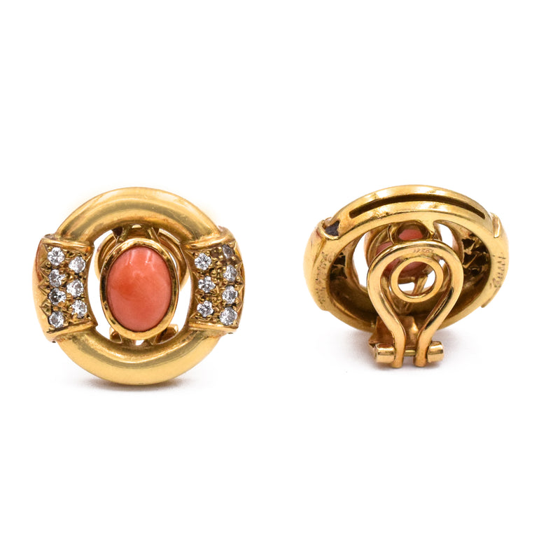 Gucci Coral & Diamond, Necklace, Bracelet & Earrings Set