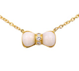 Coral & Diamond Bow Necklace by Van Cleef & Arpels