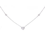 1.05ct Heart Shaped Diamond By The Yard Necklace