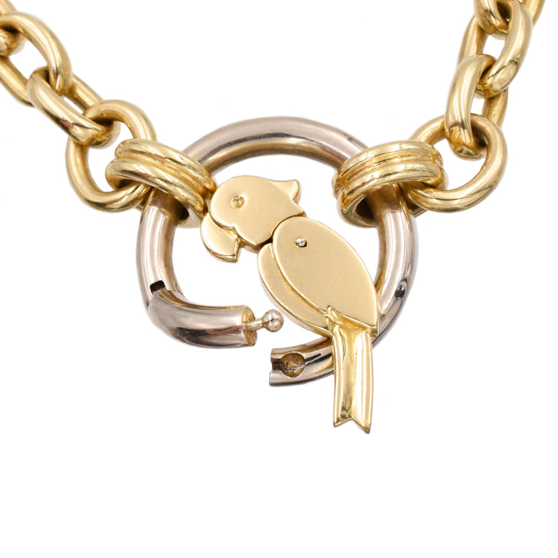 Pomellato Parrot Necklace in 18k Two-Tone Gold