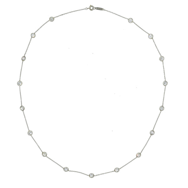 3.50ct Diamond by the yard necklace in platinum