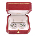 Cartier Diamond & Mother of Pearl Orchid Necklace & Earrings Set