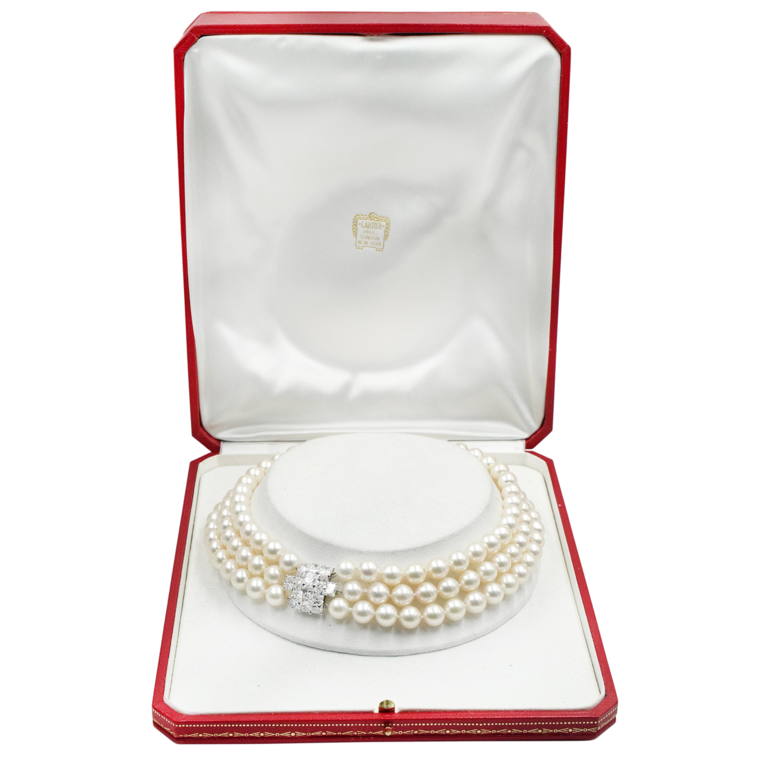 Cartier South Sea Pearl & Diamond Necklace in Platinum