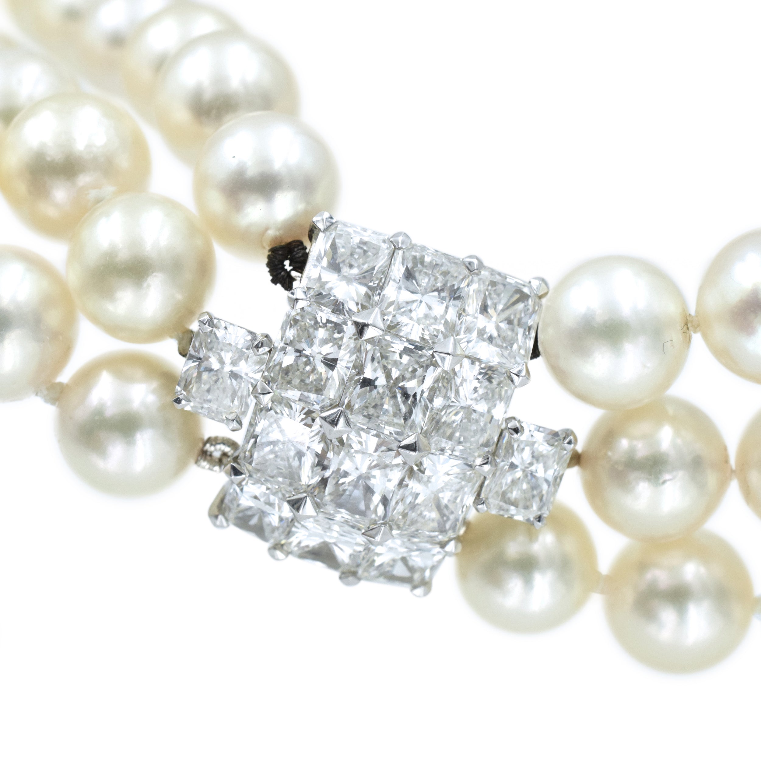 Cartier South Sea Pearl & Diamond Necklace in Platinum