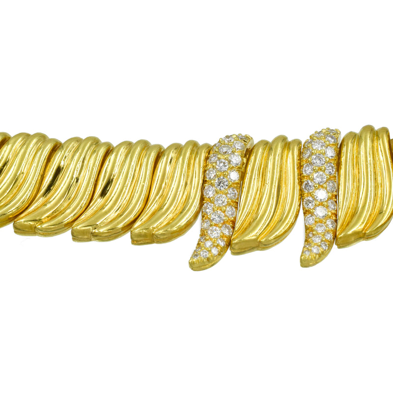 Elegant 10ct Diamond & 18k Yellow Gold Necklace
