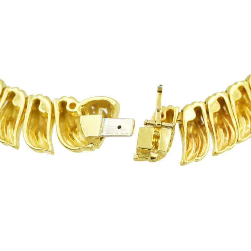 Elegant 10ct Diamond & 18k Yellow Gold Necklace