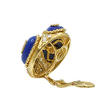 1990's Diamond and Lapis Lazuli Necklace, Earrings & Ring Set by Alexander Reza