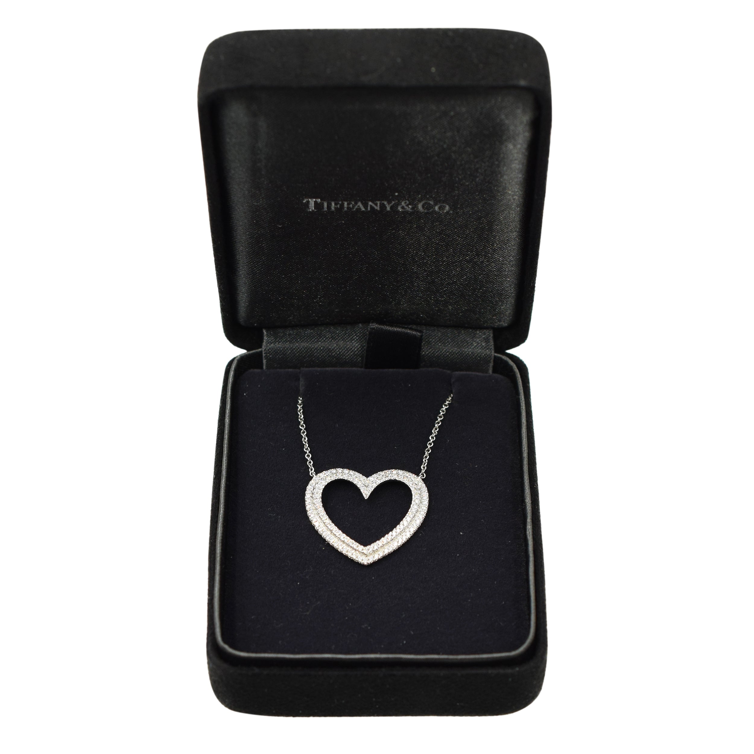 Tiffany & Co. Diamond & Platinum Heart Pendant