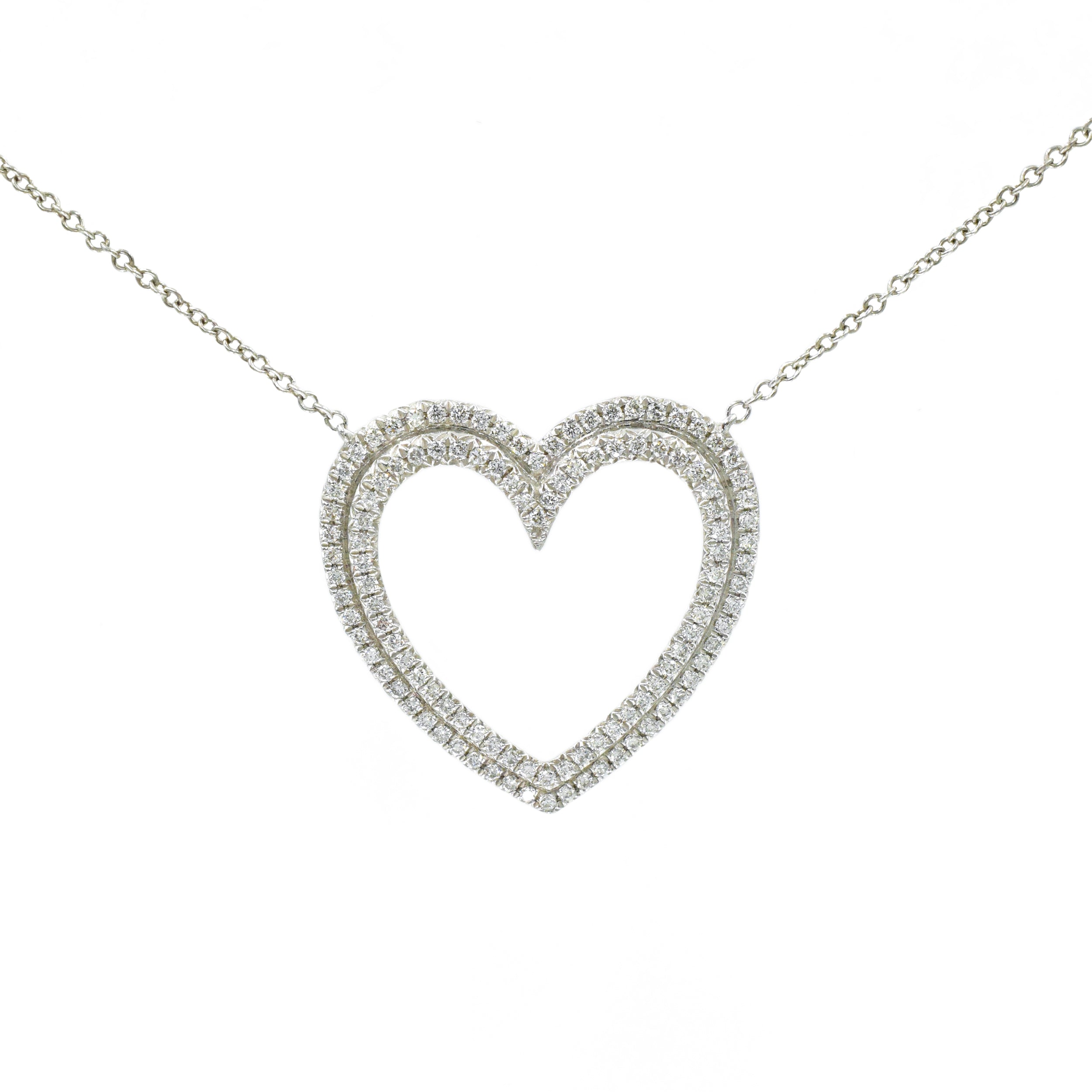 Tiffany & Co. Diamond & Platinum Heart Pendant