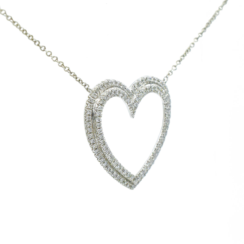 Tiffany & Co. Diamond & Platinum Heart Pendant