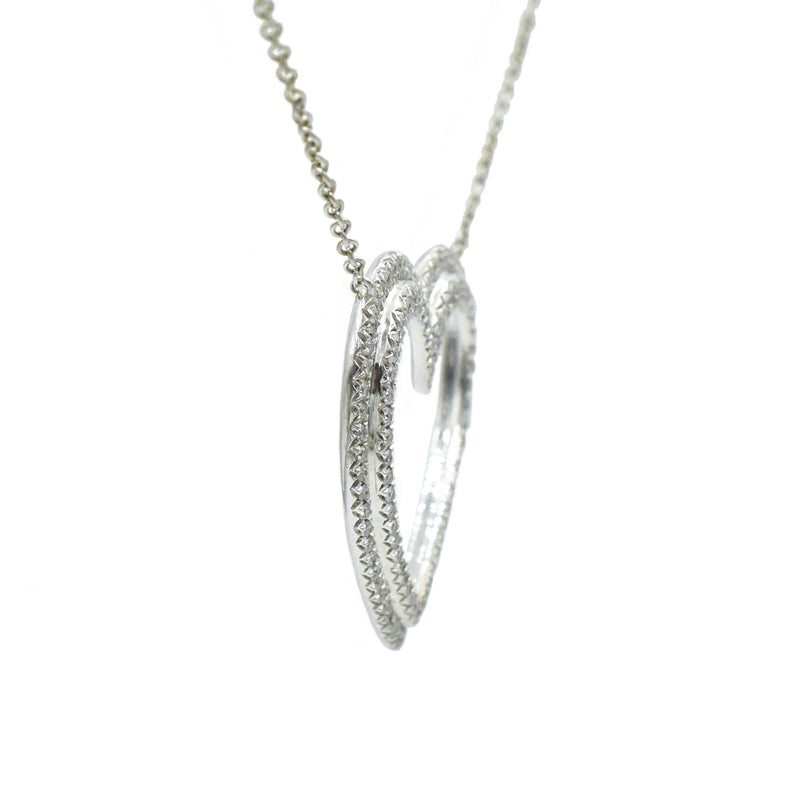 Tiffany & Co. Diamond Heart Platinum Pendant Necklace
