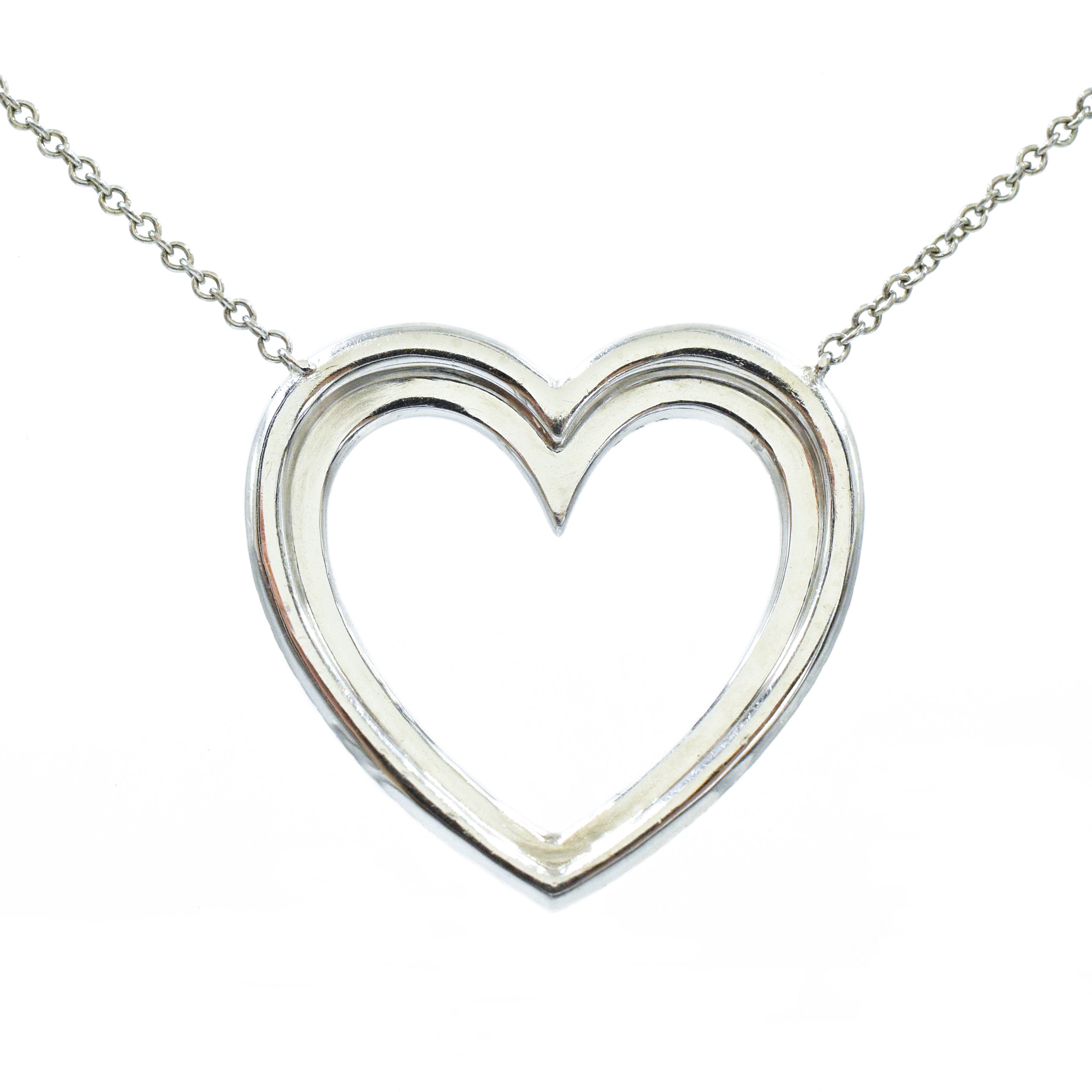 Tiffany & Co. Diamond & Platinum Heart Pendant