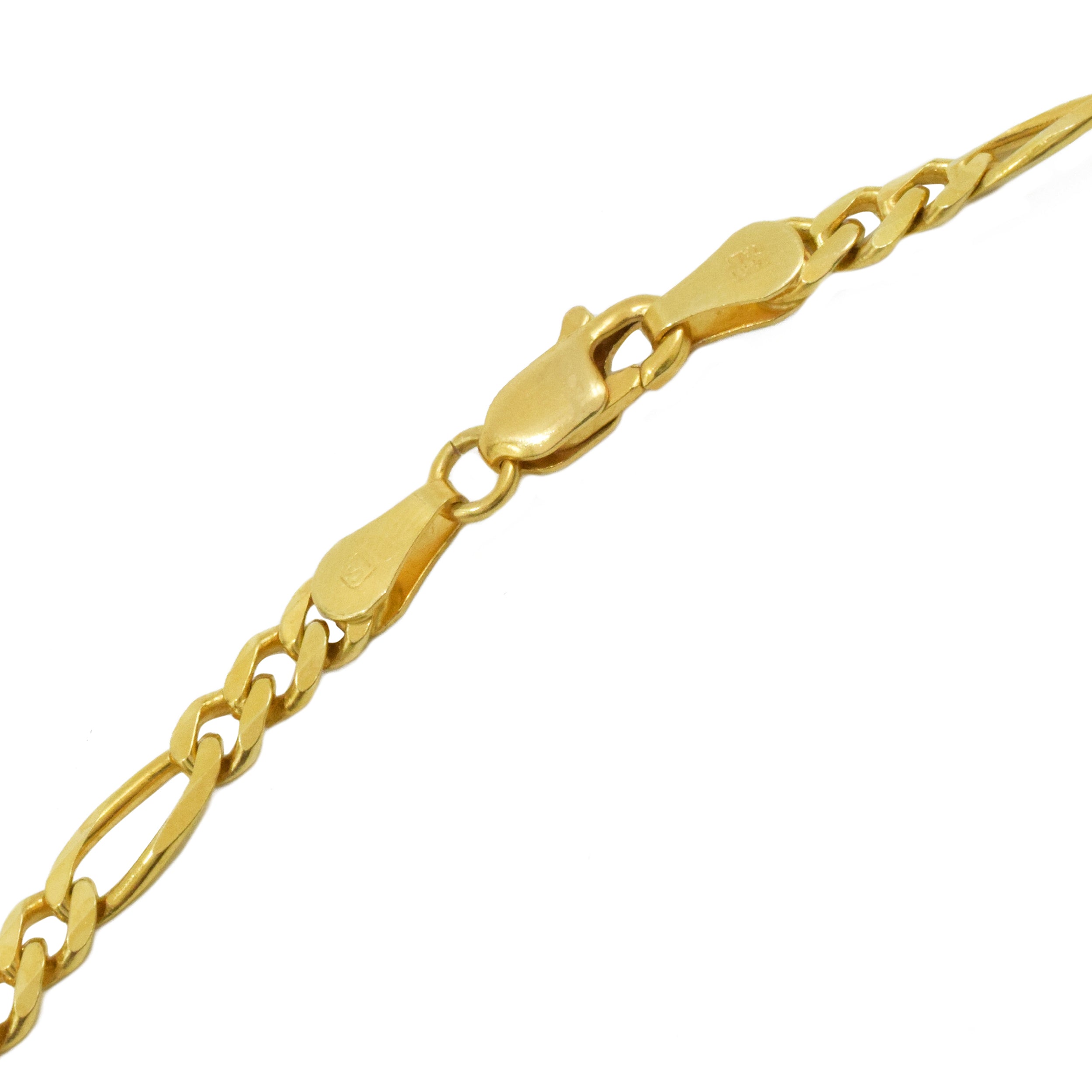 30" Figaro Chain Necklace in 14km Yellow Gold