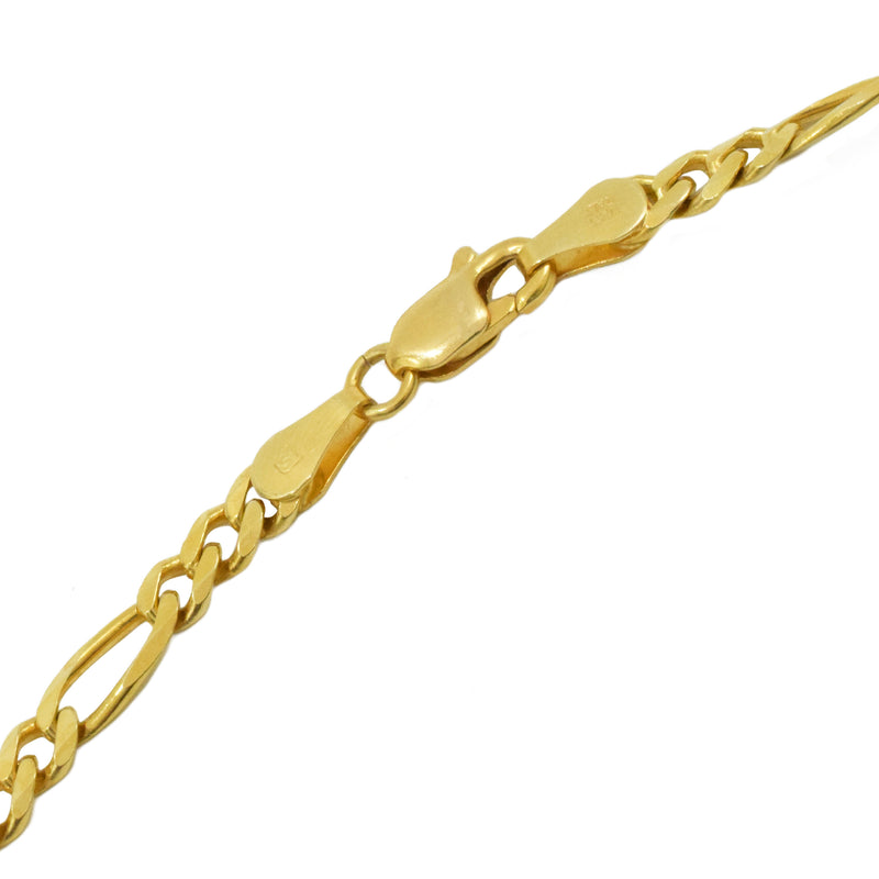 30" Figaro Chain Necklace in 14km Yellow Gold