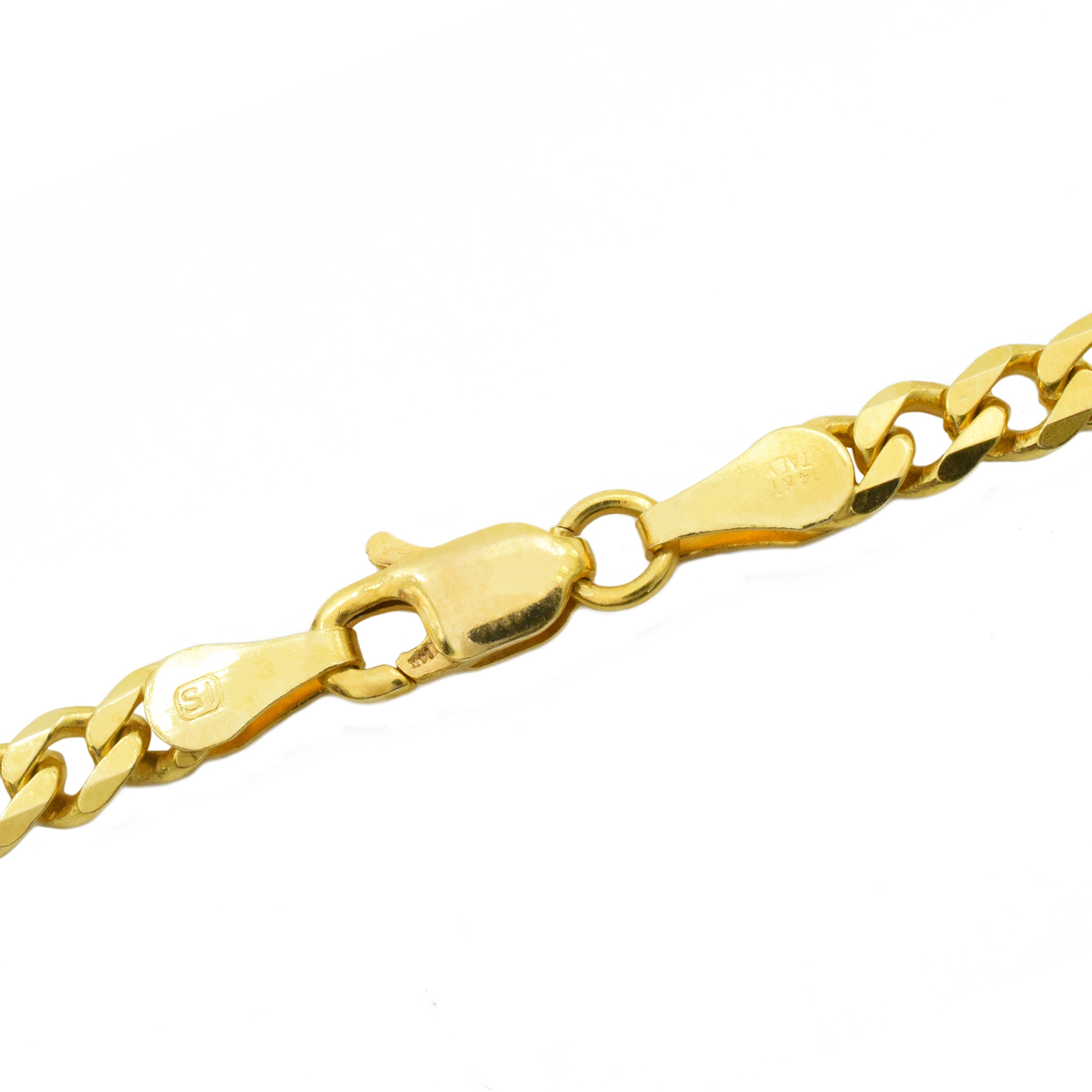 30" Figaro Chain Necklace in 14km Yellow Gold