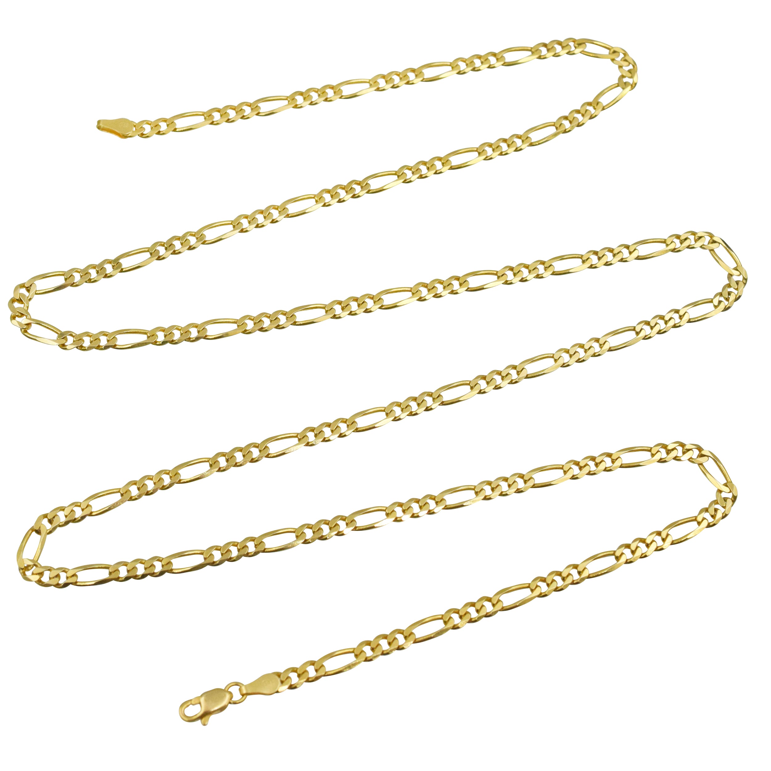 30" Figaro Chain Necklace in 14km Yellow Gold